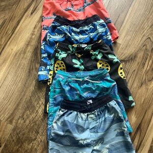 Tea Collection bundle of Kids' Patterned swim trunks - Tropical & Marine Prints